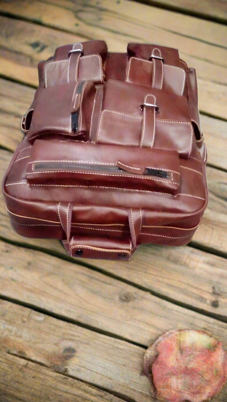 leather travel backpack genuine leatehr bag backpack brown backpack travel bag for men