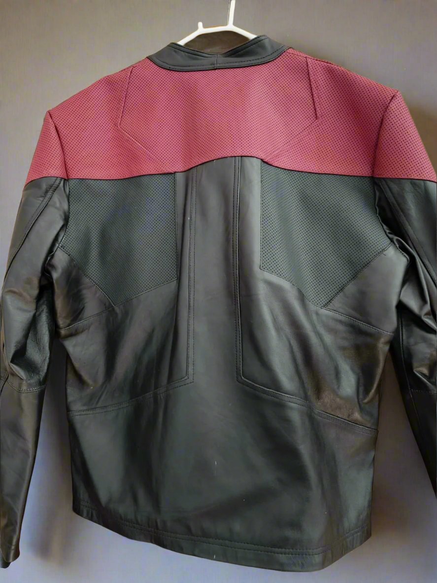 Perforated Leather Jacket Men