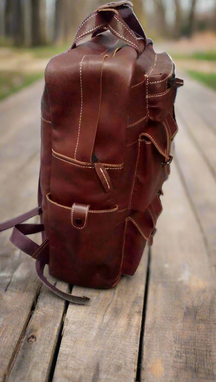 leather travel backpack genuine leatehr bag backpack brown backpack travel bag for men