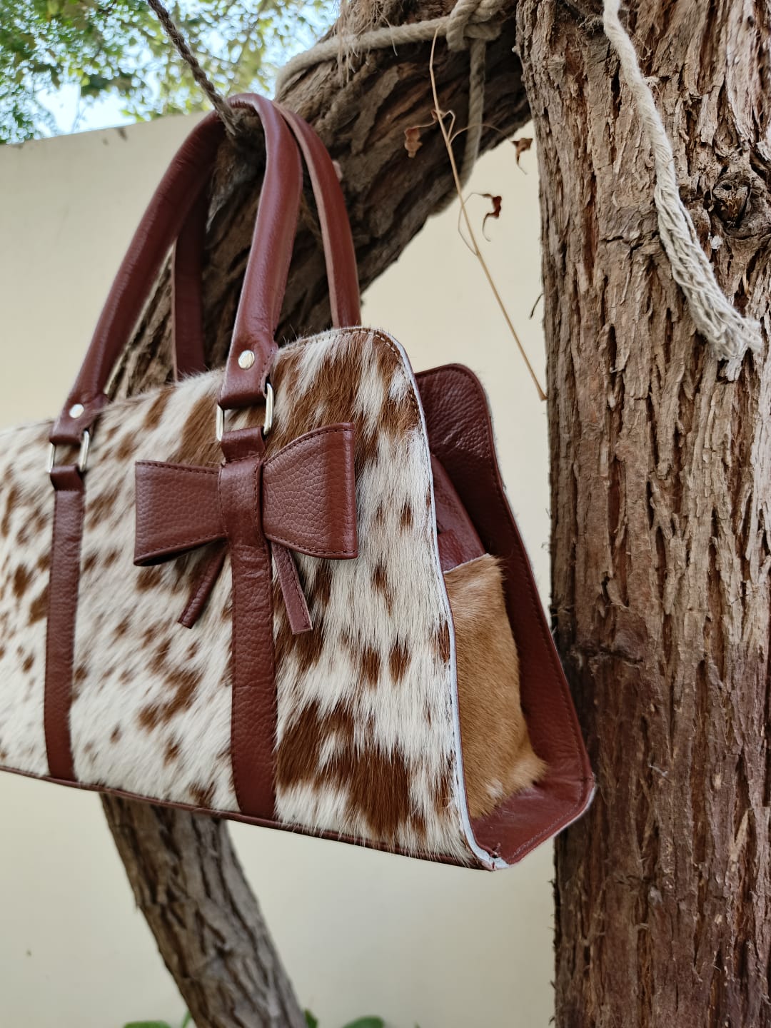 cowhide leather purse cowhide bag tan cowhide purse cowhdie shoulder bag cowskin purse cow print purse