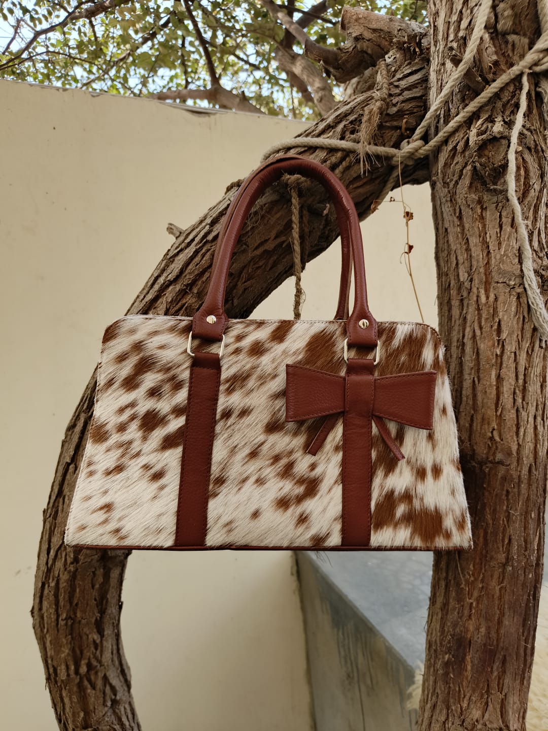 cowhide leather purse cowhide bag tan cowhide purse cowhdie shoulder bag cowskin purse cow print purse