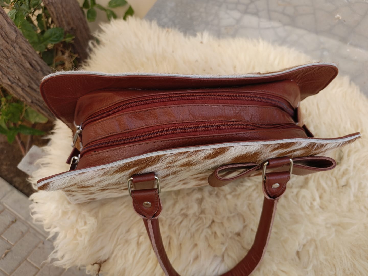 cowhide leather purse cowhide bag tan cowhide purse cowhdie shoulder bag cowskin purse cow print purse