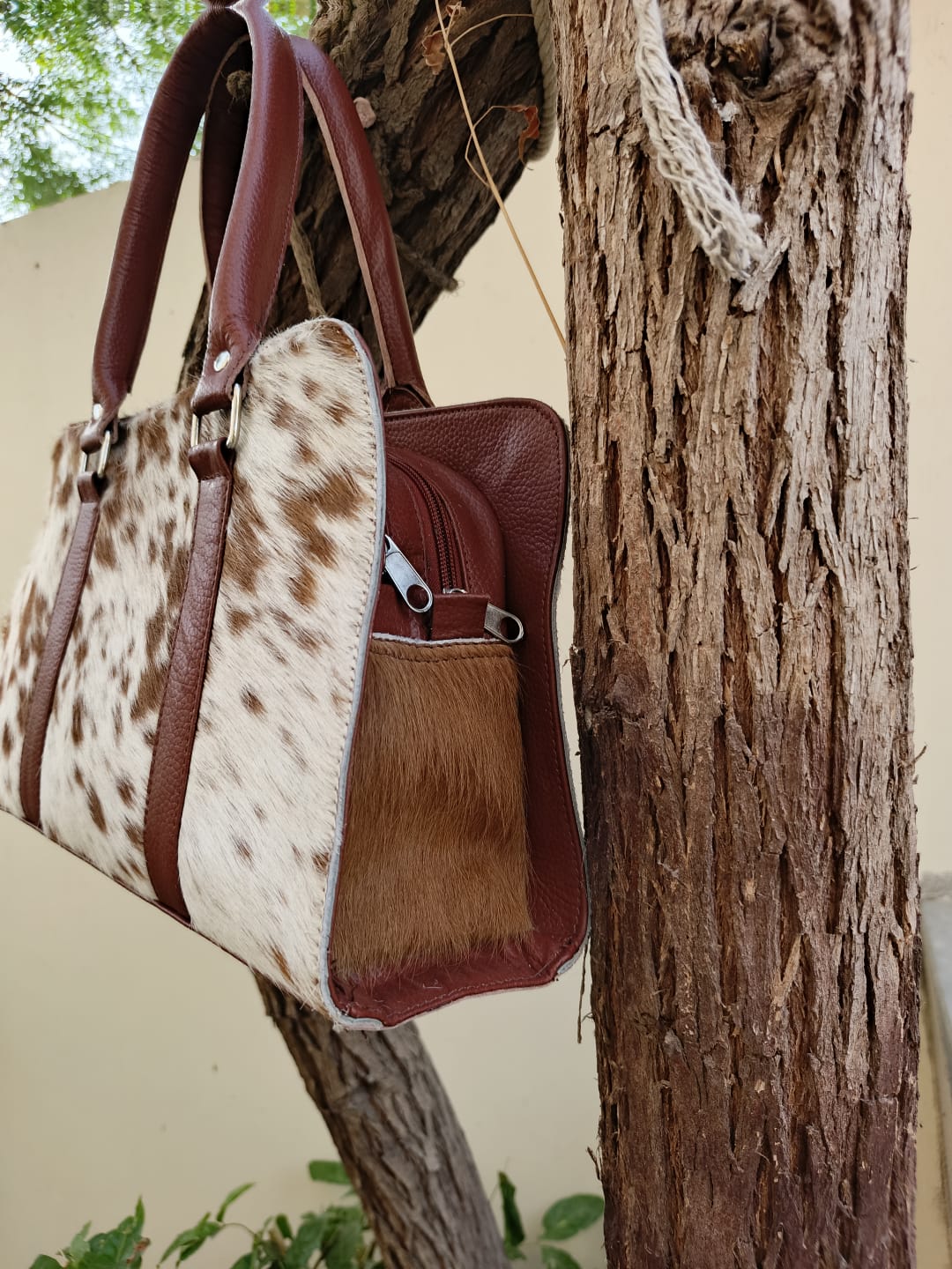 cowhide leather purse cowhide bag tan cowhide purse cowhdie shoulder bag cowskin purse cow print purse