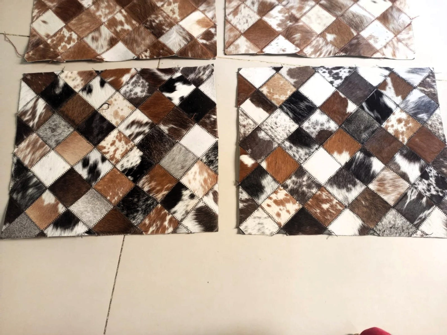 Handcrafted Cowhide patchwork Panels