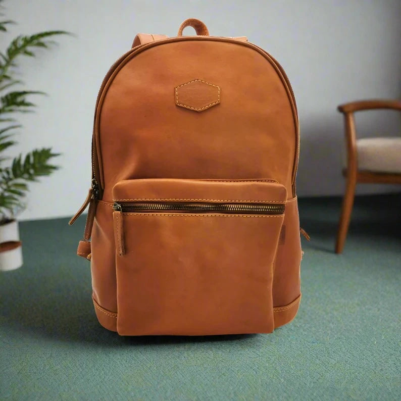 customizable leather backpack Leather Backpack Large Customize Backpack For Men And Women