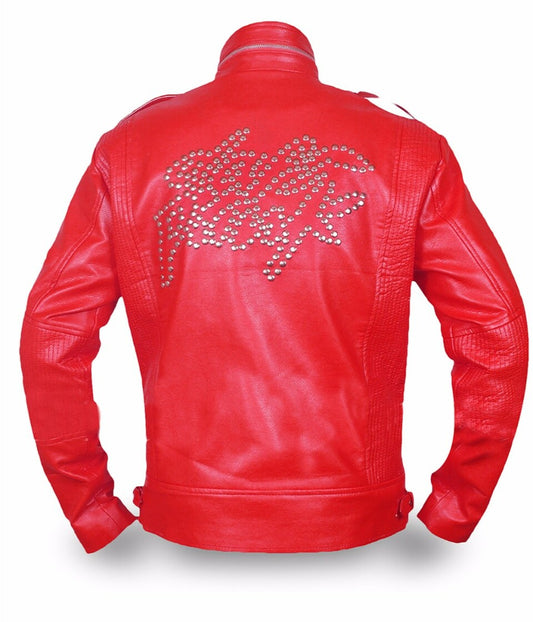 red biker leather jacket mens motorcycle jaccket for men gernuine leather jacket men daft punk leather jacket men
