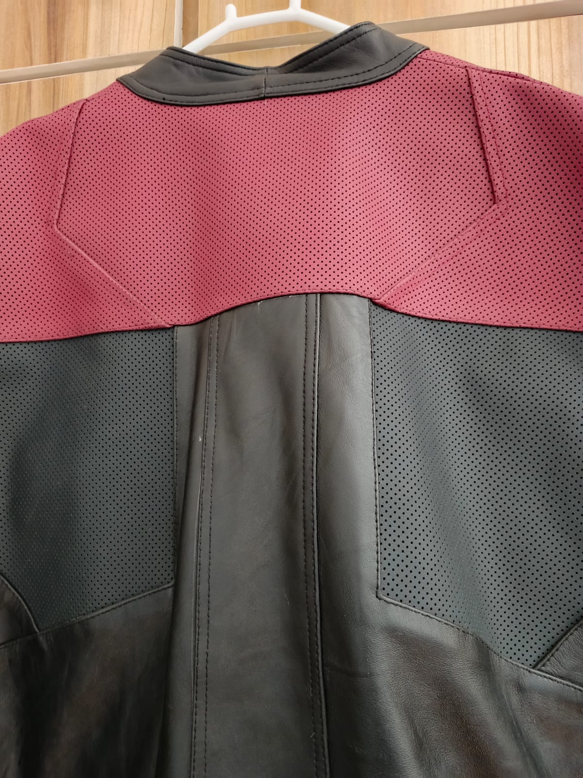 Perforated Leather Jacket Men