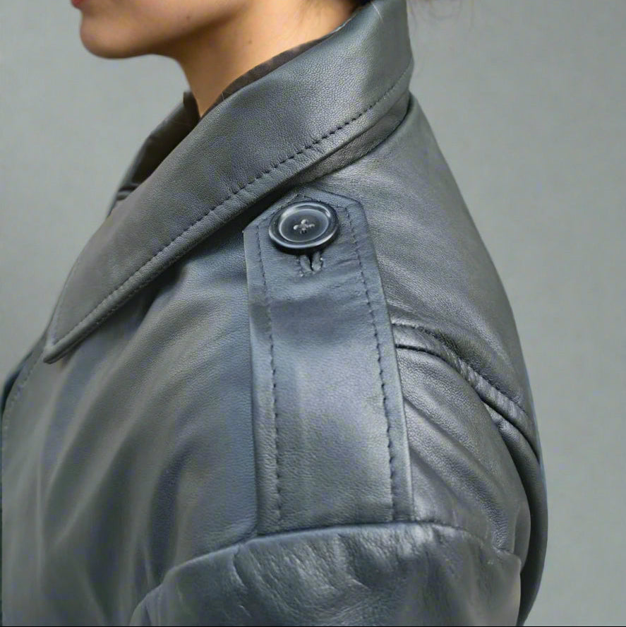 leather long coat for women real leather coat black coat for women black leatehr jacket qwomen stylish coat trench coat women long blazer women genuine leather coat sheep leather coat
