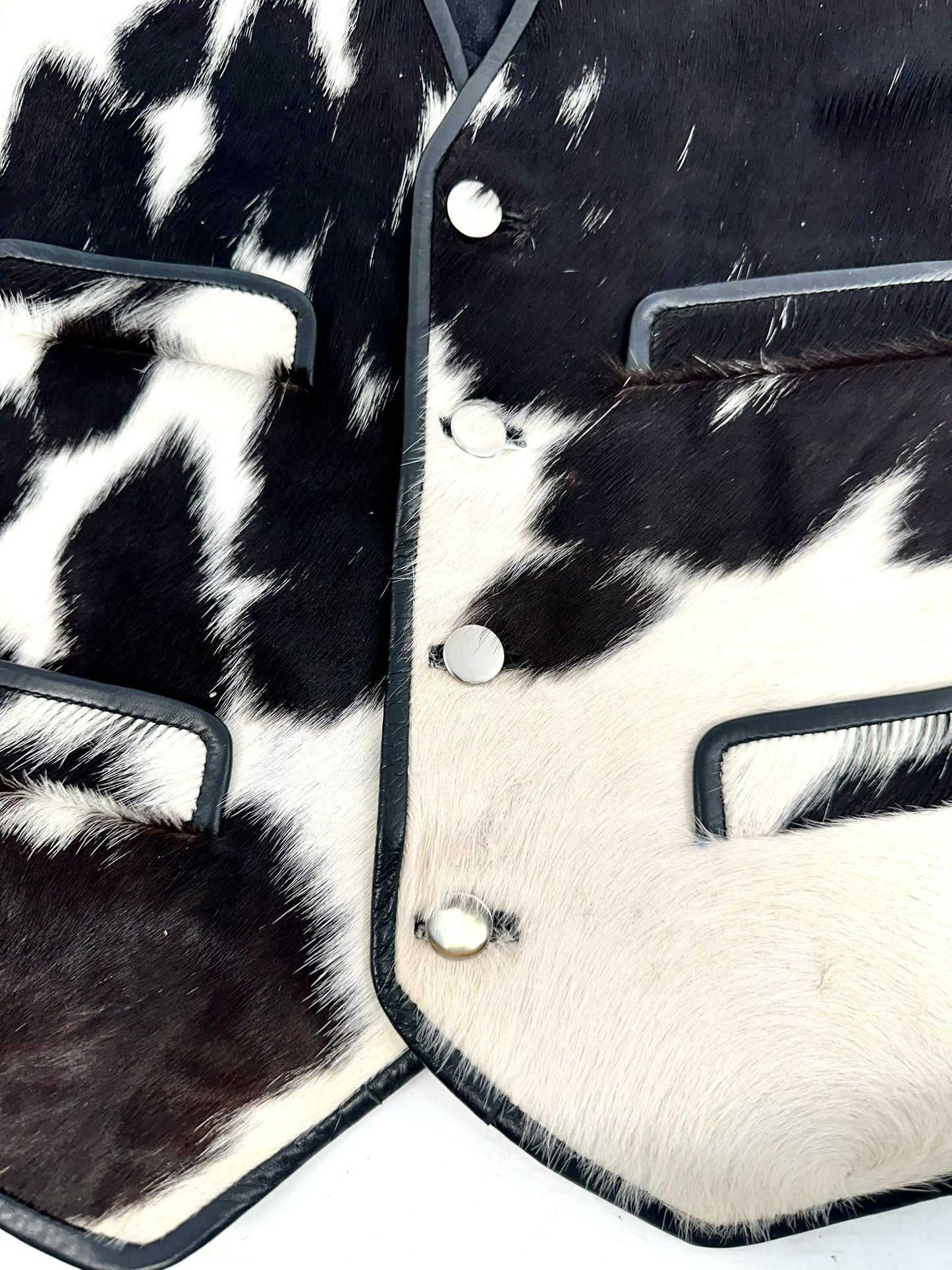 Black Cowhide Vest
