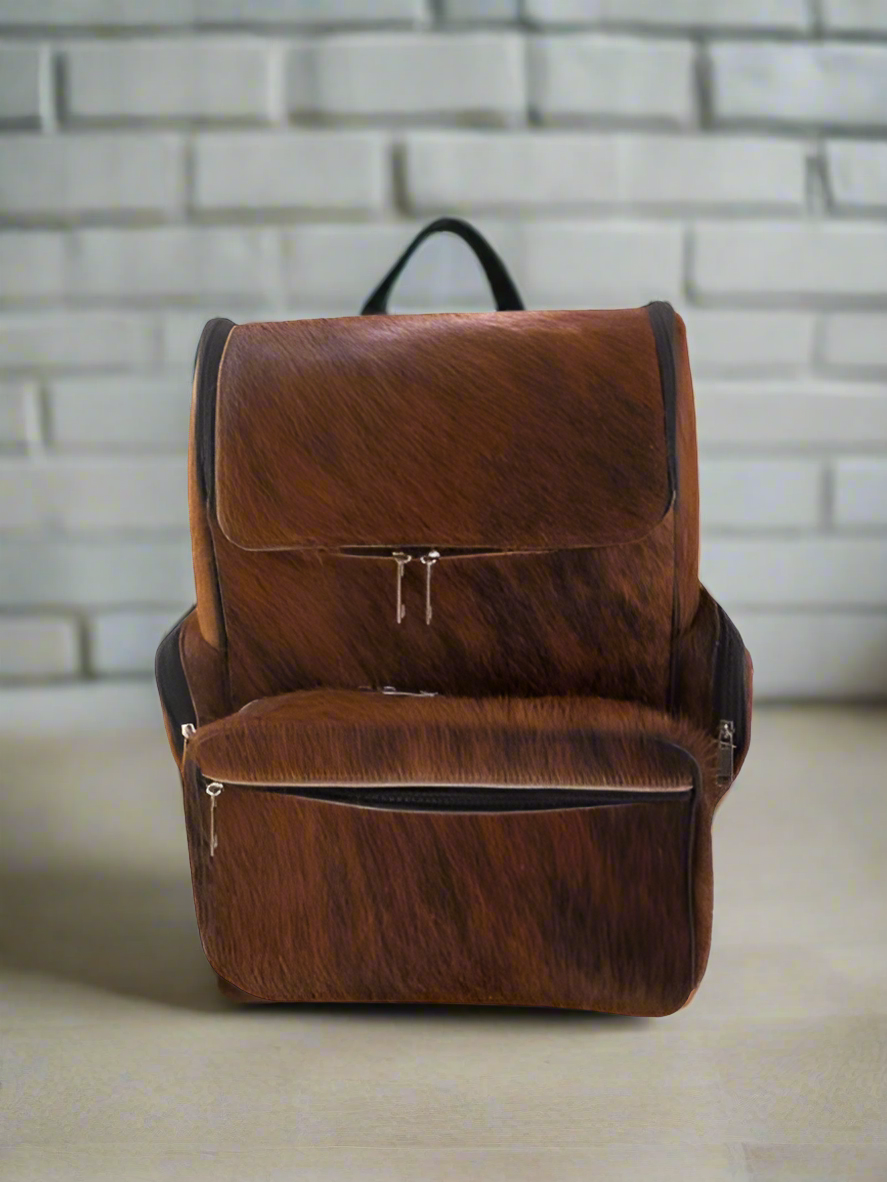 Brindle Brown Cowhide Backpack