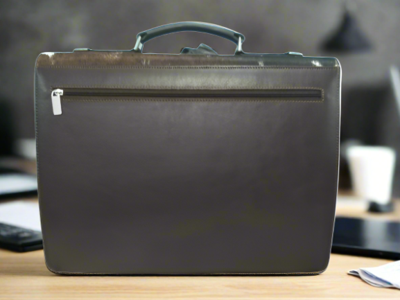 Brown cowhdie Laptop Bag