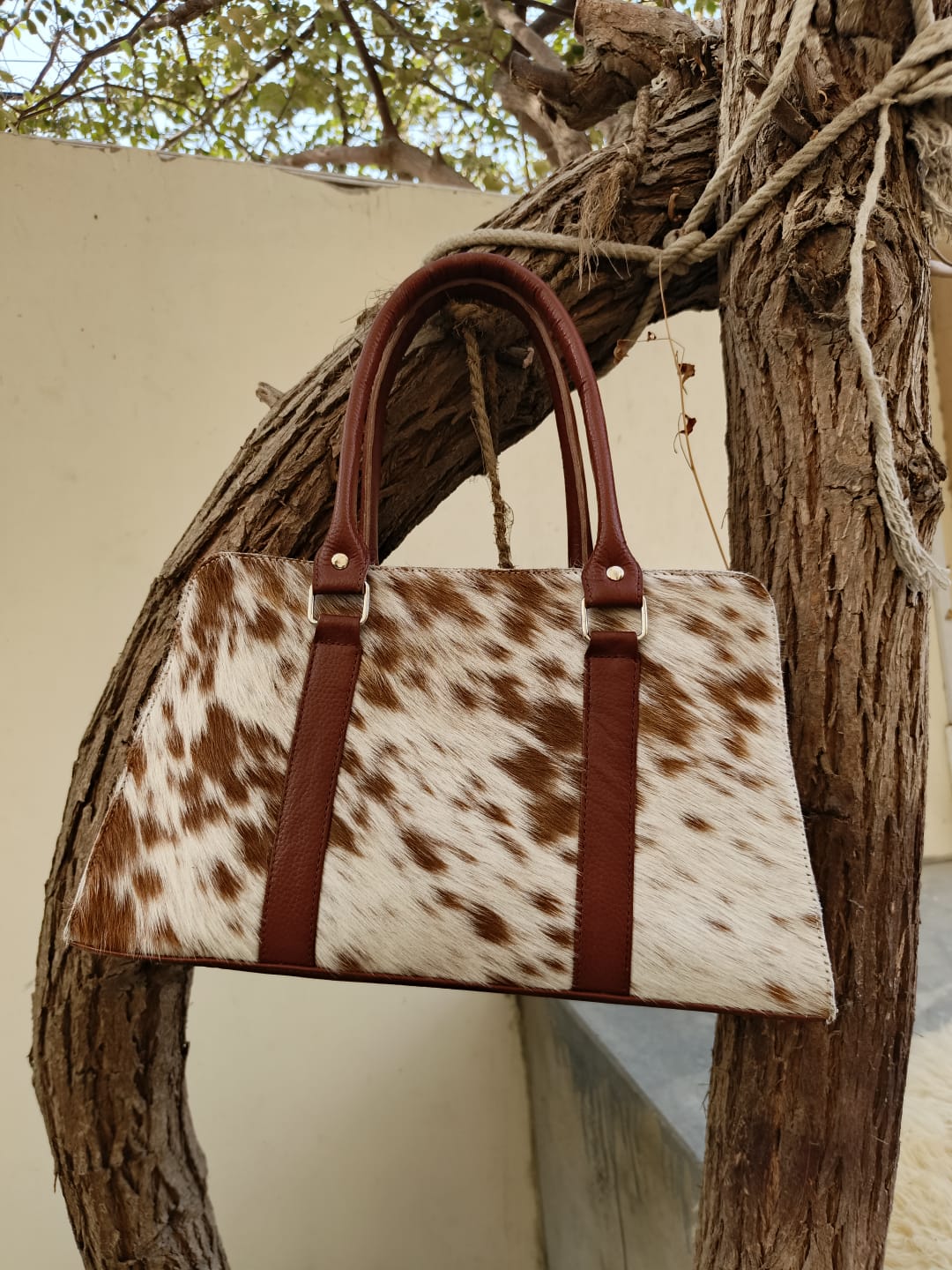 cowhide leather purse cowhide bag tan cowhide purse cowhdie shoulder bag cowskin purse cow print purse
