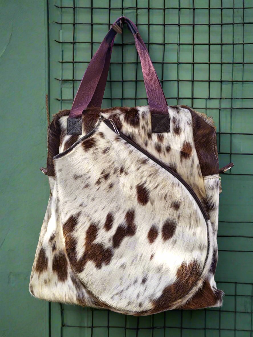 Cowhide Leather Tennis Bag