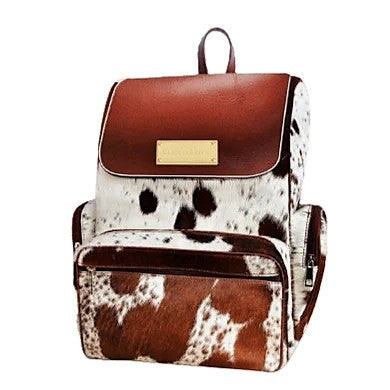 custom printed leather backpack Cowhide Leather Diaper Backpack Best Moms Backpack – Mirha Leather Store