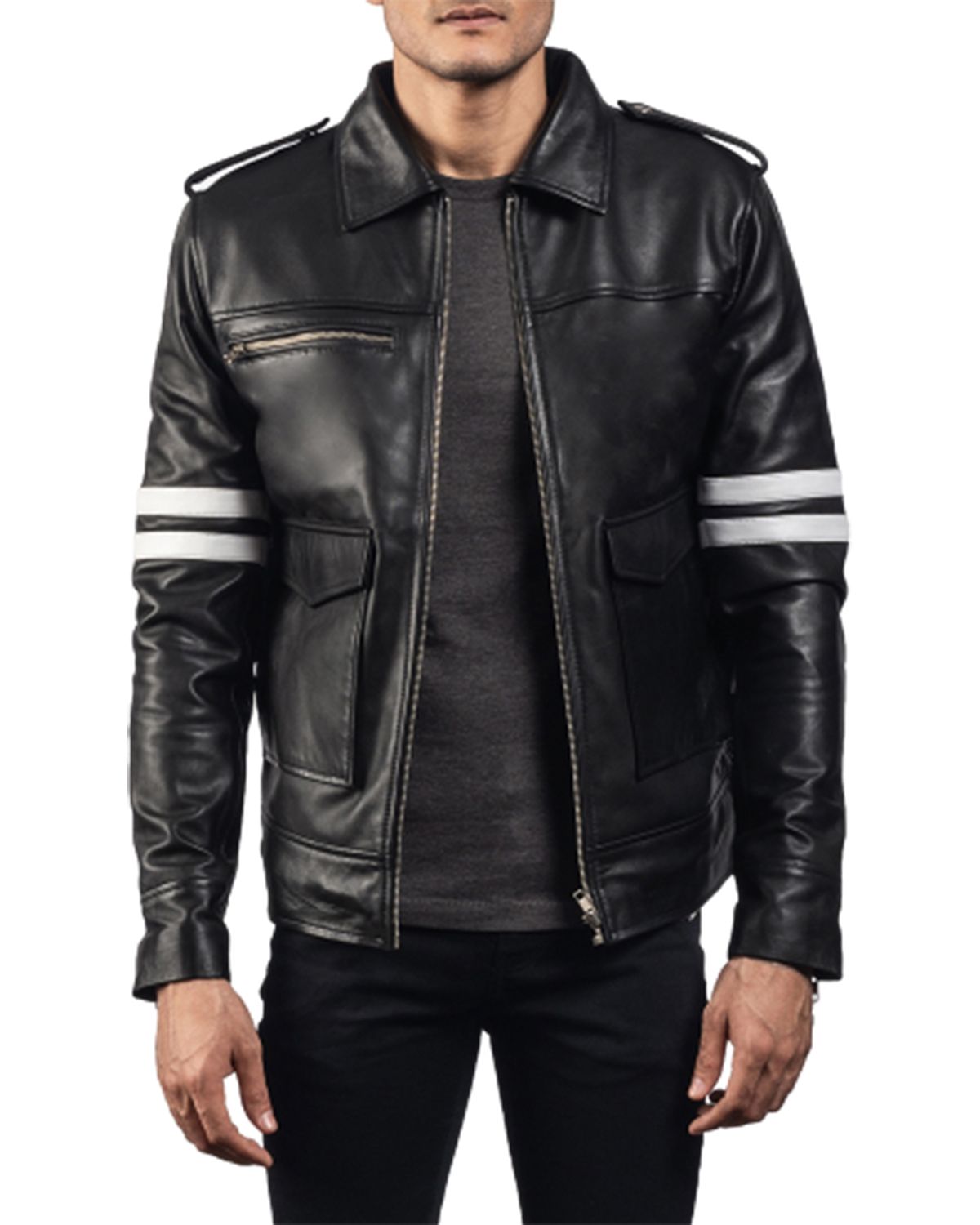mens leather jacket genuine leather jacket for men black cafe racer leather jacket for men black biker jacket men motorcycle jacket men mens biker fashion black leather jacket men