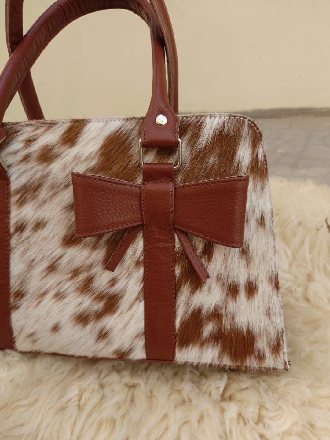 cowhide leather purse cowhide bag tan cowhide purse cowhdie shoulder bag cowskin purse cow print purse