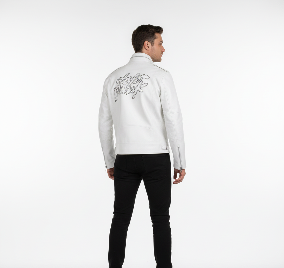 White Daft Punk Leather Jacket