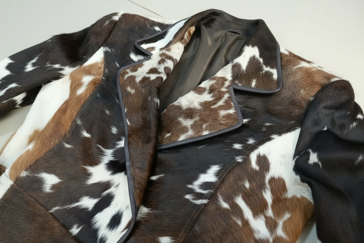 Women Cowhide Trench coat