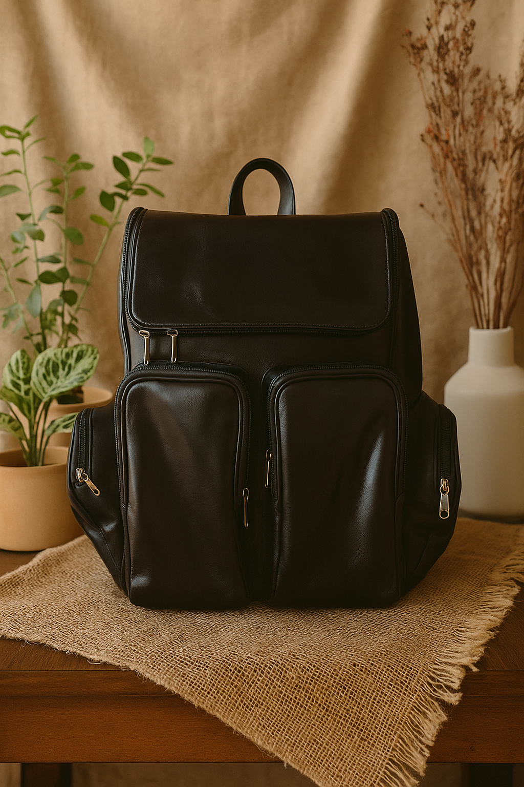 Black Diaper Backpack