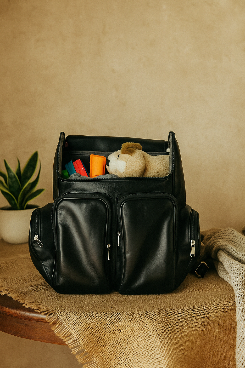 Black Diaper Backpack