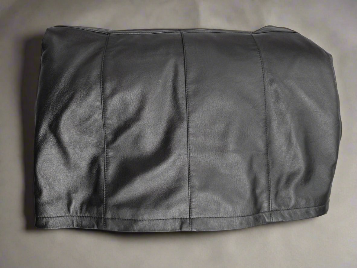 Women Leather Winter Hooded Jacket Black Fur Jacket