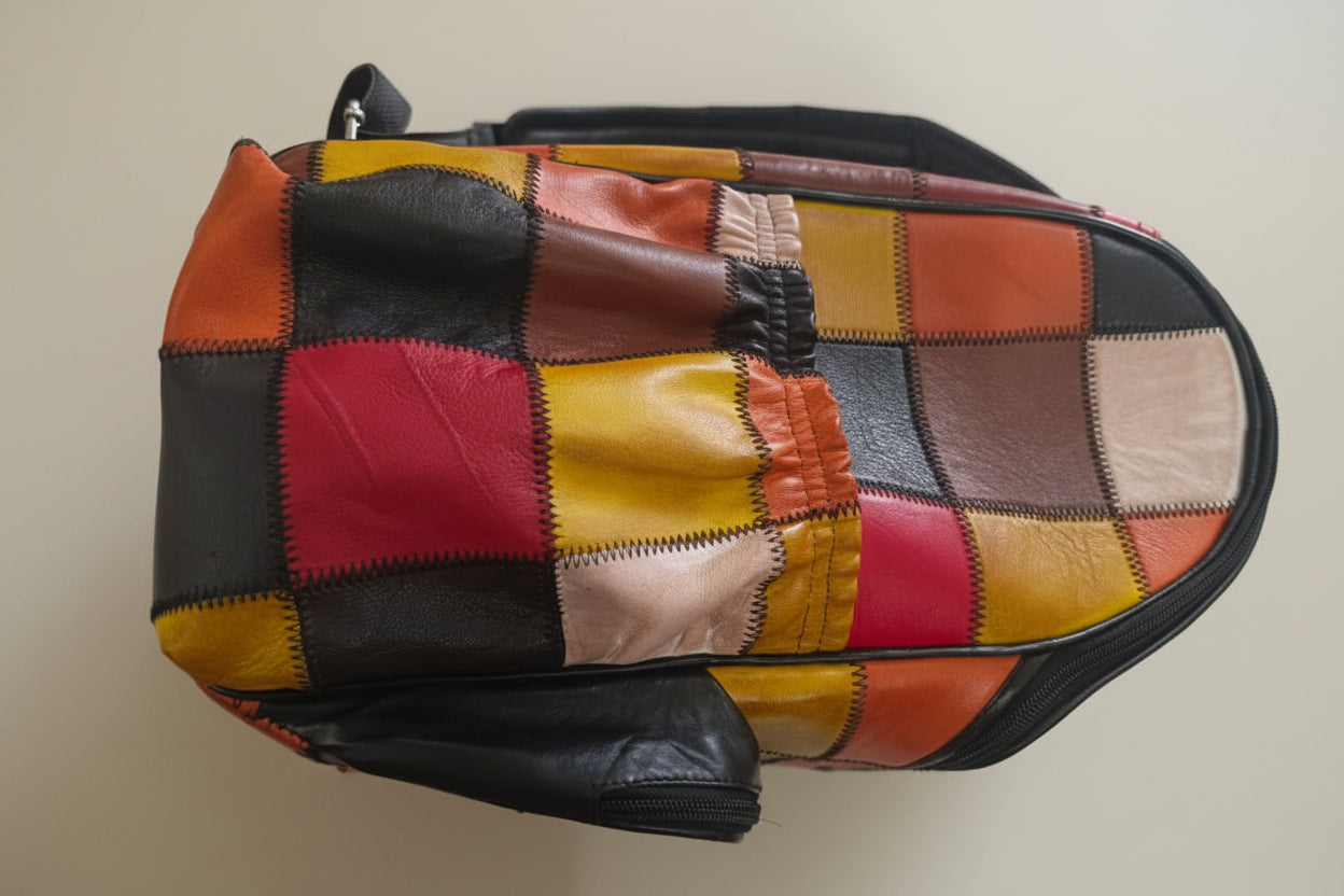 Patchwork Leather Backpack