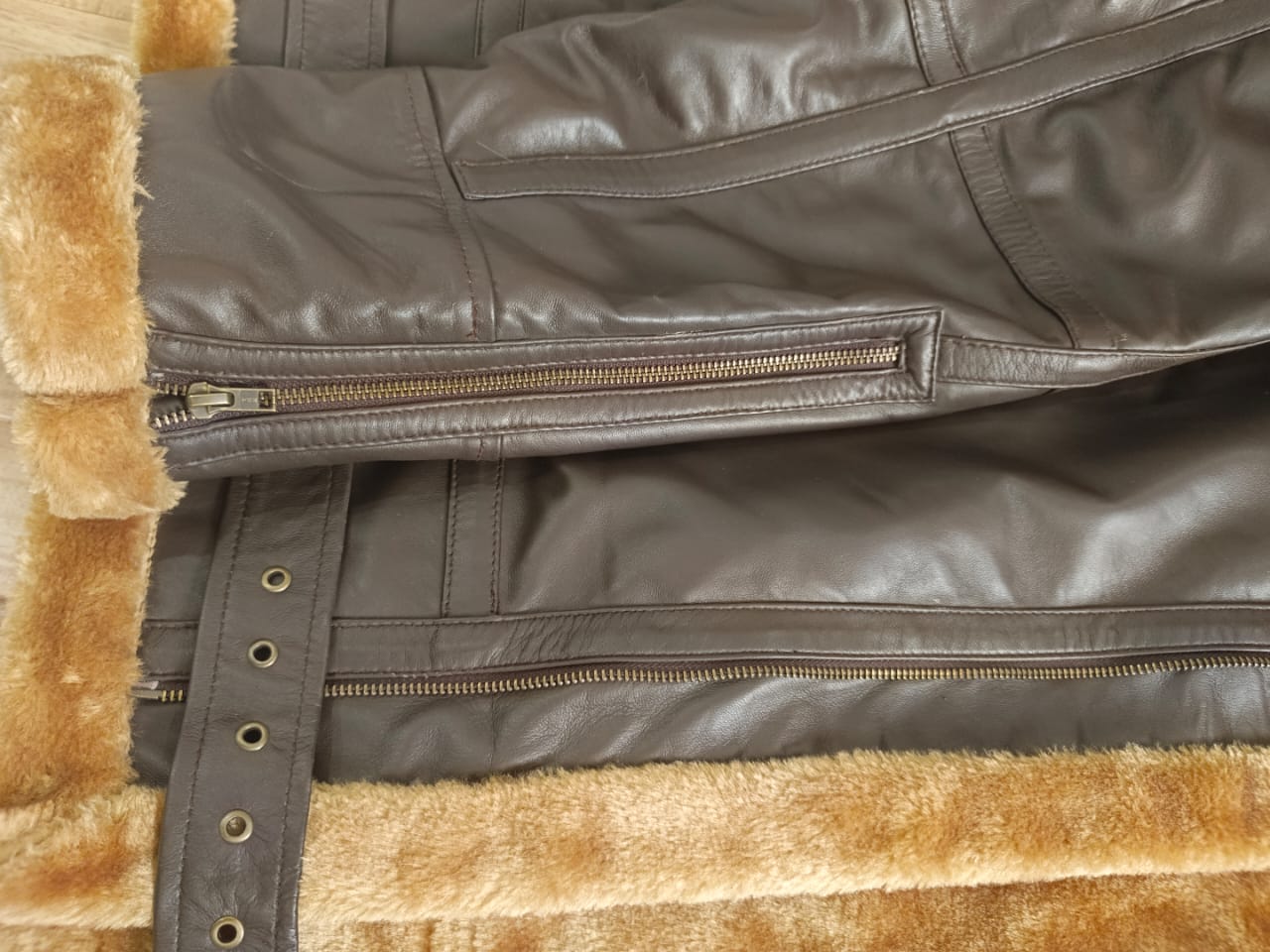 Brown Leather Aviator Jacket Jacket Men B3 Shearling Jacket