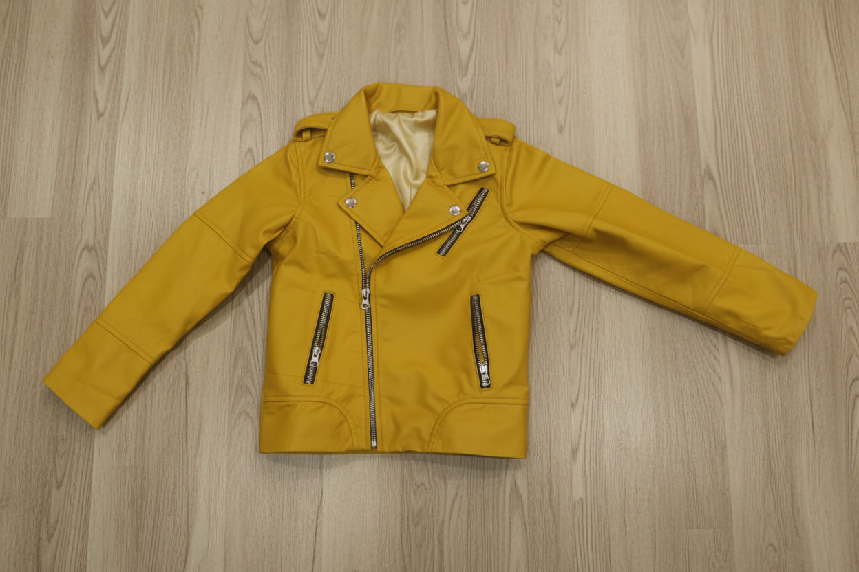 Yellow jacket on a tiled floor