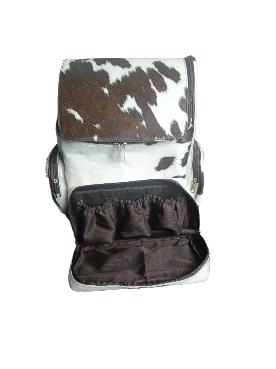 Stylish Western Cowhide Diaper Backpack for Moms & Dads
