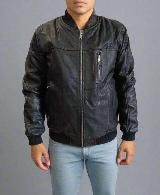 blac bomber jacket men bomber leather jacket real leather jacket gift fro men elegant varsityy jackets
