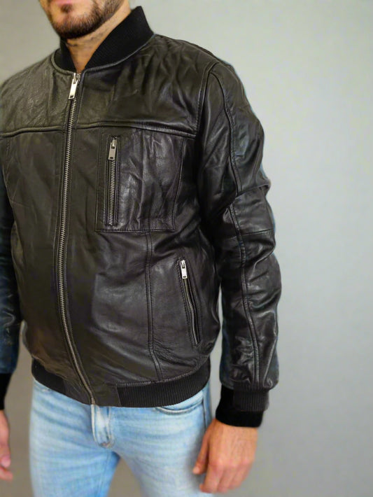 blac bomber jacket men bomber leather jacket real leather jacket gift fro men elegant varsityy jackets