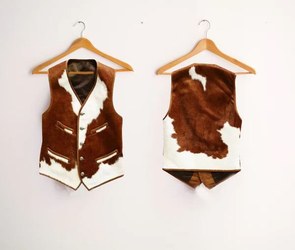 Tan Leather Vest Men Warm Winter Jacket Genuine Leather