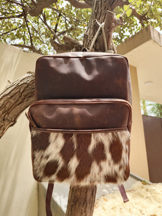 brown leather backpack for womne, mens leather backpack, italian leather backpack, cowhide backpack