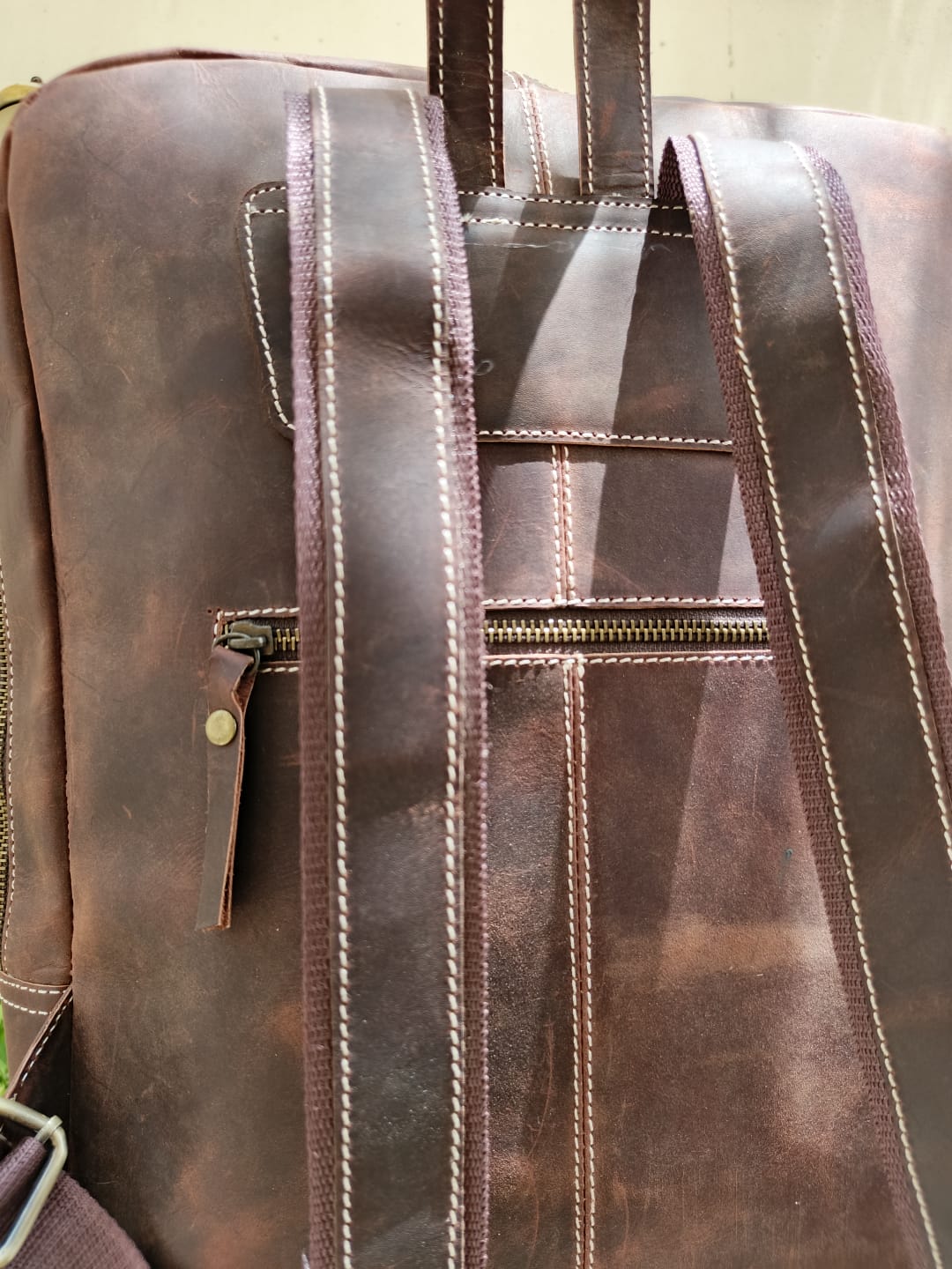brown leather backpack for womne, mens leather backpack, italian leather backpack, cowhide backpack