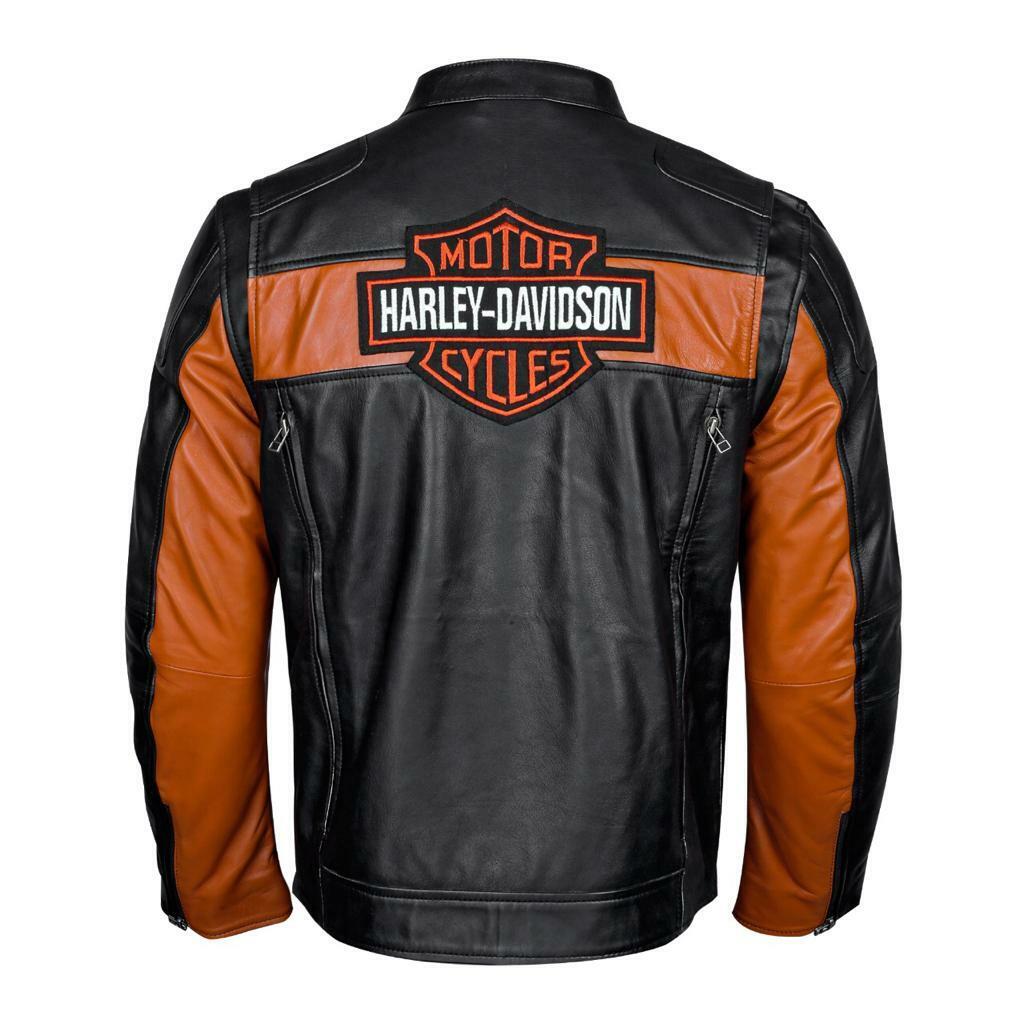 mens leather jacket black biker jacket for men harlegy davidson jacket men biker jackets for men genuine leather jacket 