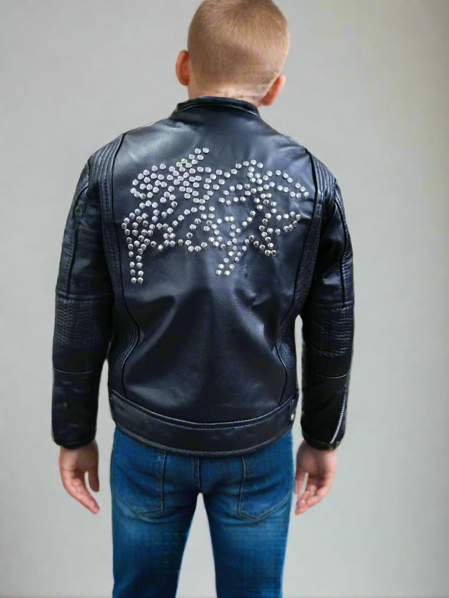 daft punk jackete kid leather jacket black leather jacket for kid real leather jacket for kid movies jacket kids birthdya gift for boys
