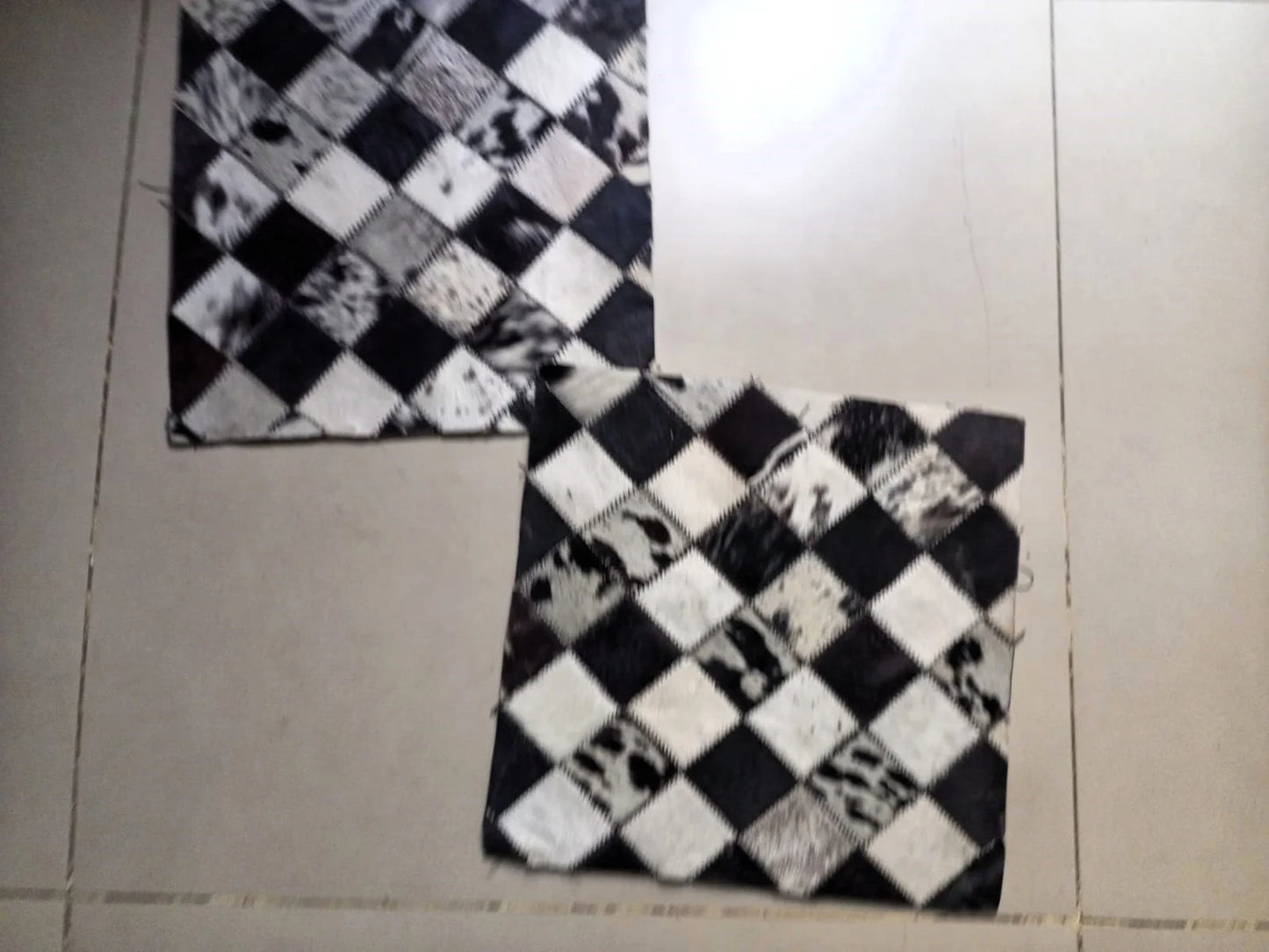 Cowhide leather patchwork