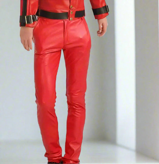 Kids Real Leather Pants