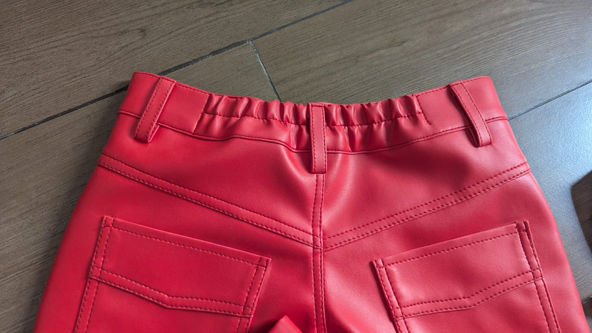Kids Real Leather Pants
