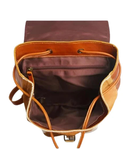 Cowhide Leather Rucksack Bag
